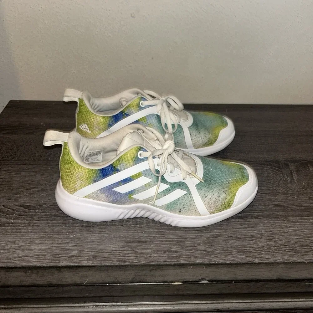 Adidas FortaRun X Multicolor Athletic Low Top Running Sneakers Girls Size 6